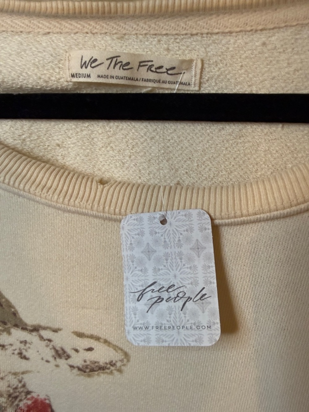 We The Free Cream Pullover with Subtle Graphic DetailFree People Graphic Camden - Picture 2 of 4